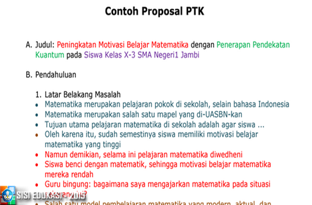 Contoh Proposal PTK dan Langkah-Langkah Menyusun PTK dengan Mudah ...
